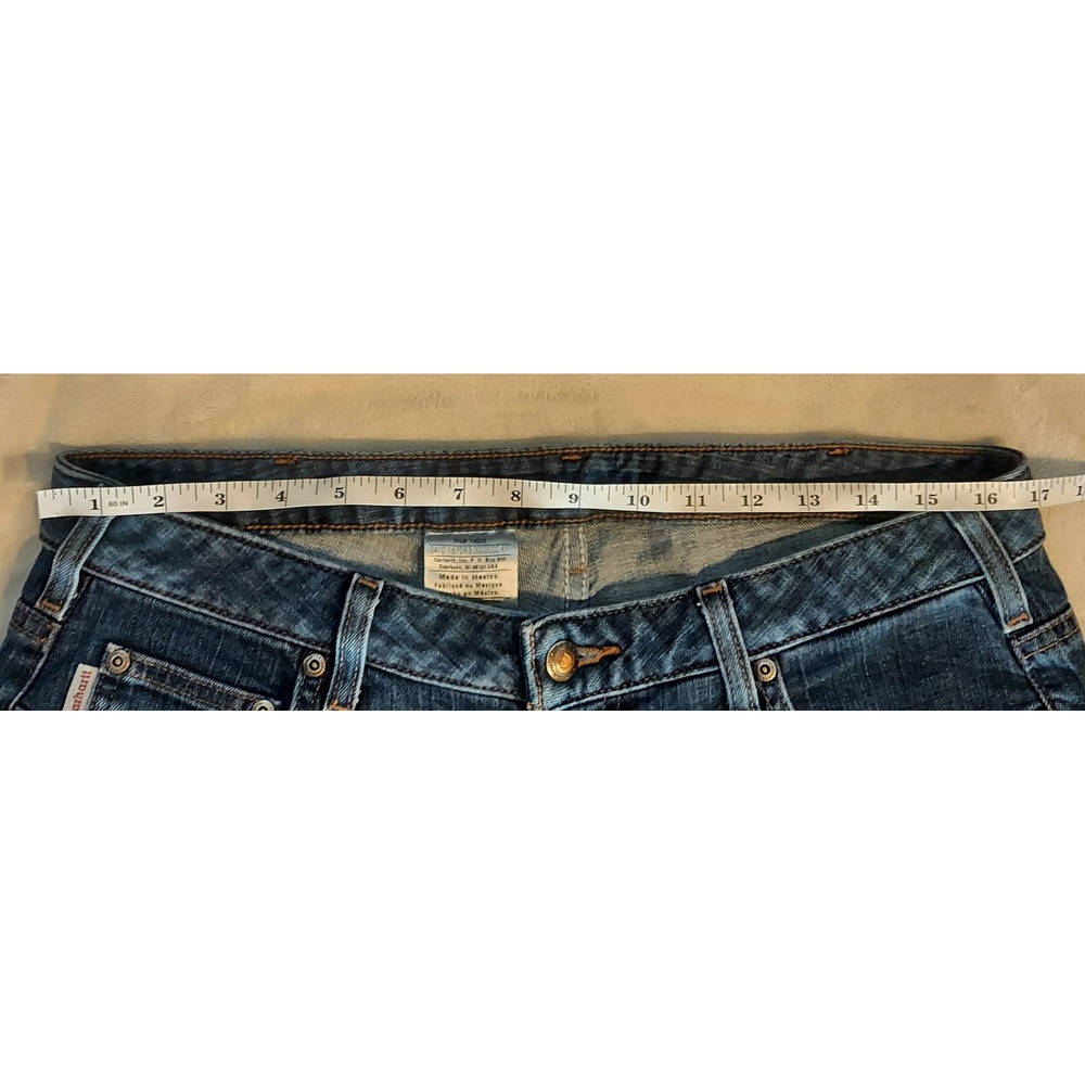 Carhartt Womens Discontinued Curvy Fit Mid-Rise Bootcut Jeans Size 12 #WB014VTB❤ - Picture 7 of 11